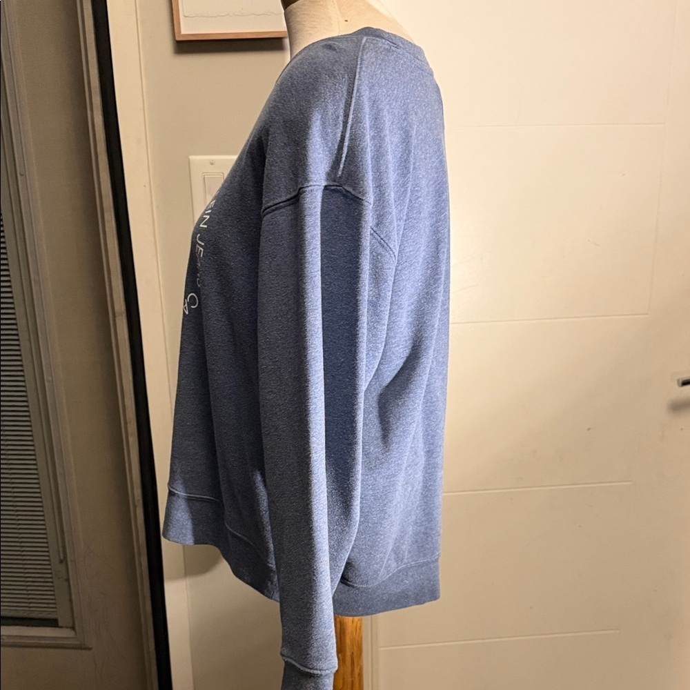 Calvin Klein Denim Blue Logo Sweatshirt - Picture 6 of 9